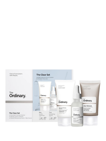 The Ordinary The Clear Set for Blemish-Prone Skin with Salicylic Acid Skincare Gift Set, 