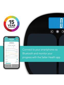 Salter Curve Bluetooth Smart Analyser Bathroom Scale - view 2, Black