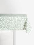 John Lewis Augusta Oilcloth Tablecloth Fabric, Dusty Green
