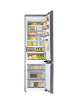 Samsung Bespoke RL38C776ASR/EU Freestanding 70/30 Smart Fridge Freezer with SpaceMax™, Real Steel - view 2, Real Steel
