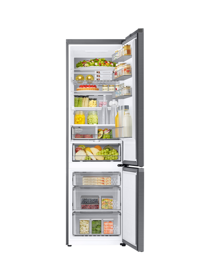 Samsung Series 8 RL38C776ASR/EU Freestanding 70/30 Smart Fridge Freezer with SpaceMax™, Real Steel - view 2, Real Steel