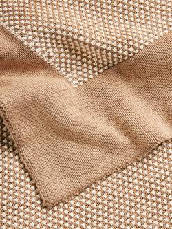 John Lewis Honeycomb Throw - view 2, Sand