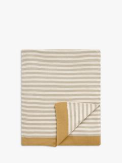 John Lewis ANYDAY Candy Stripe Throw, Yellow