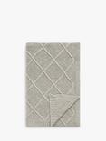 John Lewis Chunky Diamond Throw, Cool Grey