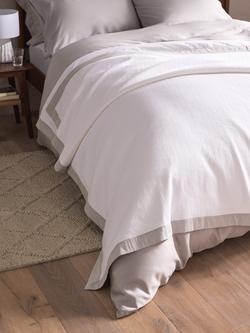 John Lewis Padova Border Bedspread, Cool Grey - view 2, Cool Grey