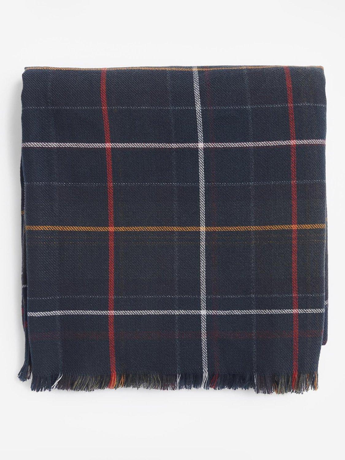 Product image 3 of 5, which shows Barbour Montieth Check Cape Poncho, Green/Multi