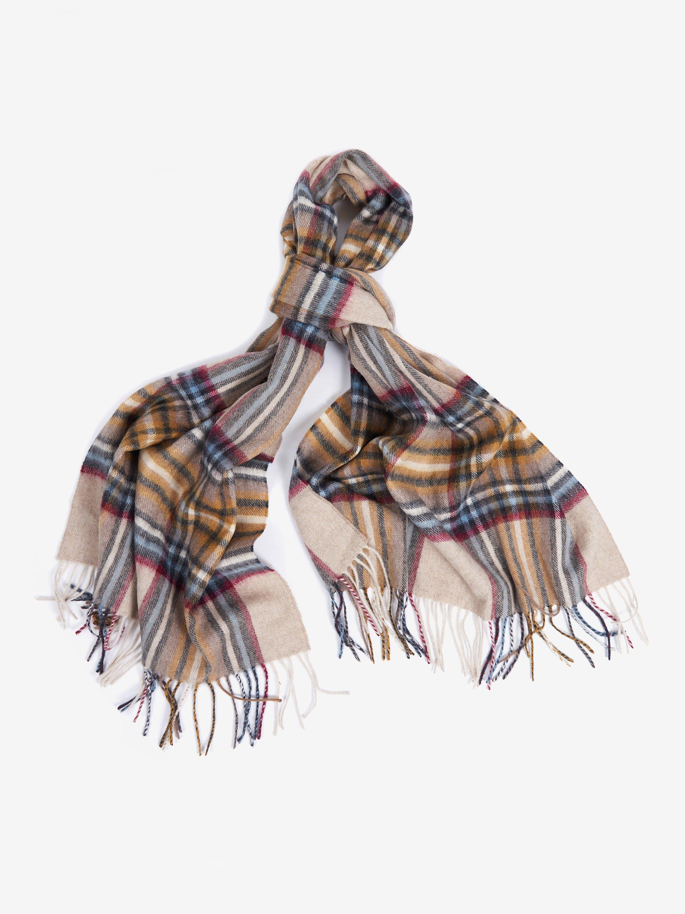 Barbour Lonnen Check Wrap, Natural/Grey