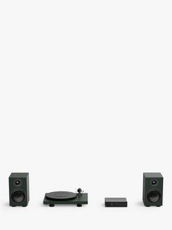 Pro-Ject Colourful Audio System with Debut Carbon EVO Turntable, MaiA S3 Amplifier & Speaker Box 5 S2 Speakers - view 2, Satin Fir Green