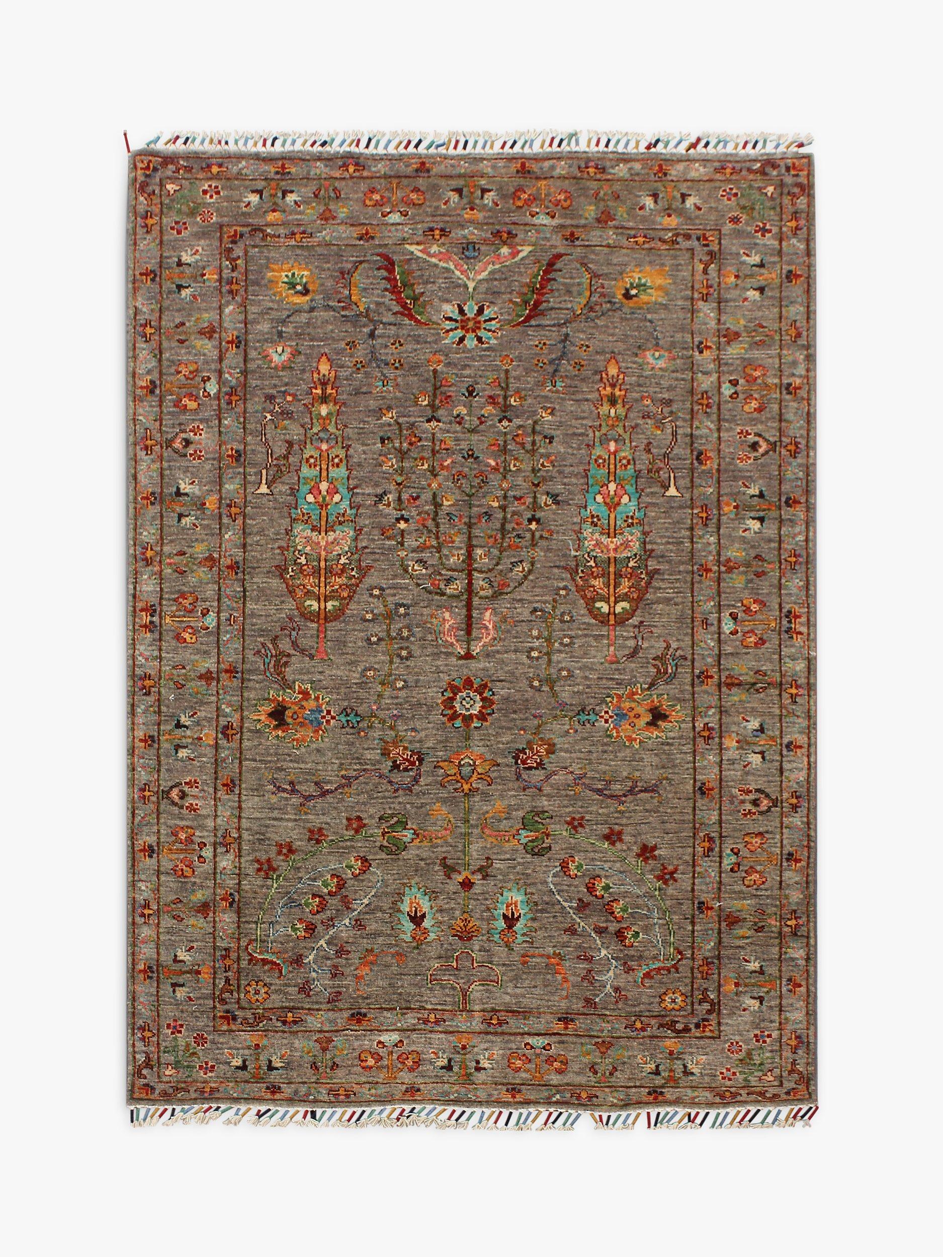 Gooch Oriental Pictorial Rug, L179 x W125 cm, Mid Grey