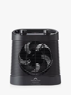 Dreamland Silent Power Comfort Electric Heater, Black, Black