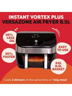 Instant Vortex Plus ClearCook Versazone Air Fryer, 8.5L, Stainless Steel - view 2, Stainless Steel
