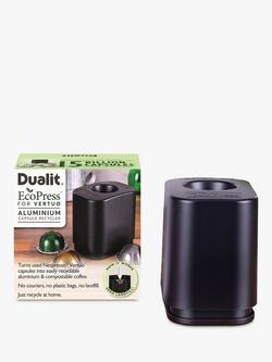 Dualit EcoPress For Vertuo Aluminium Capsule Recycler, Black, Black