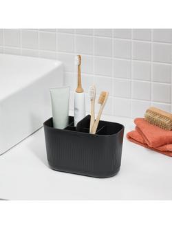 ReBorn Recycled Plastic Large Bathroom Caddy - view 2, Dark Grey