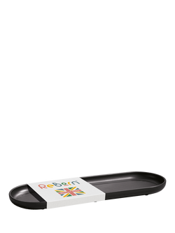 ReBorn Recycled Plastic Bathroom Tray, Large, Dark Grey