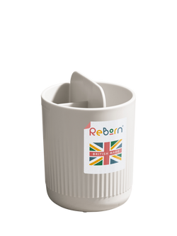 ReBorn Recycled Plastic Toothbrush Holder, Stone