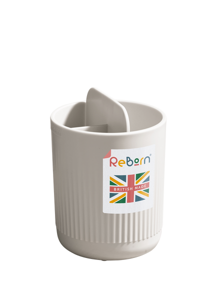 ReBorn Recycled Plastic Toothbrush Holder, Stone