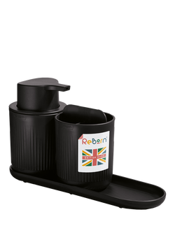 ReBorn Recycled Plastic Bathroom Accessories Set, Grey