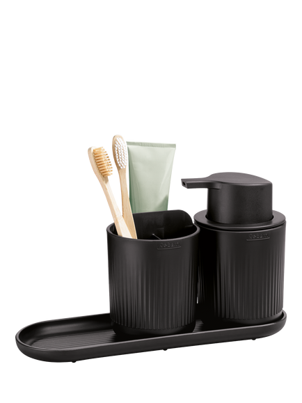 ReBorn Recycled Plastic Bathroom Accessories Set - view 2, Grey