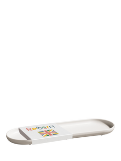 ReBorn Recycled Plastic Bathroom Tray, Large, Stone