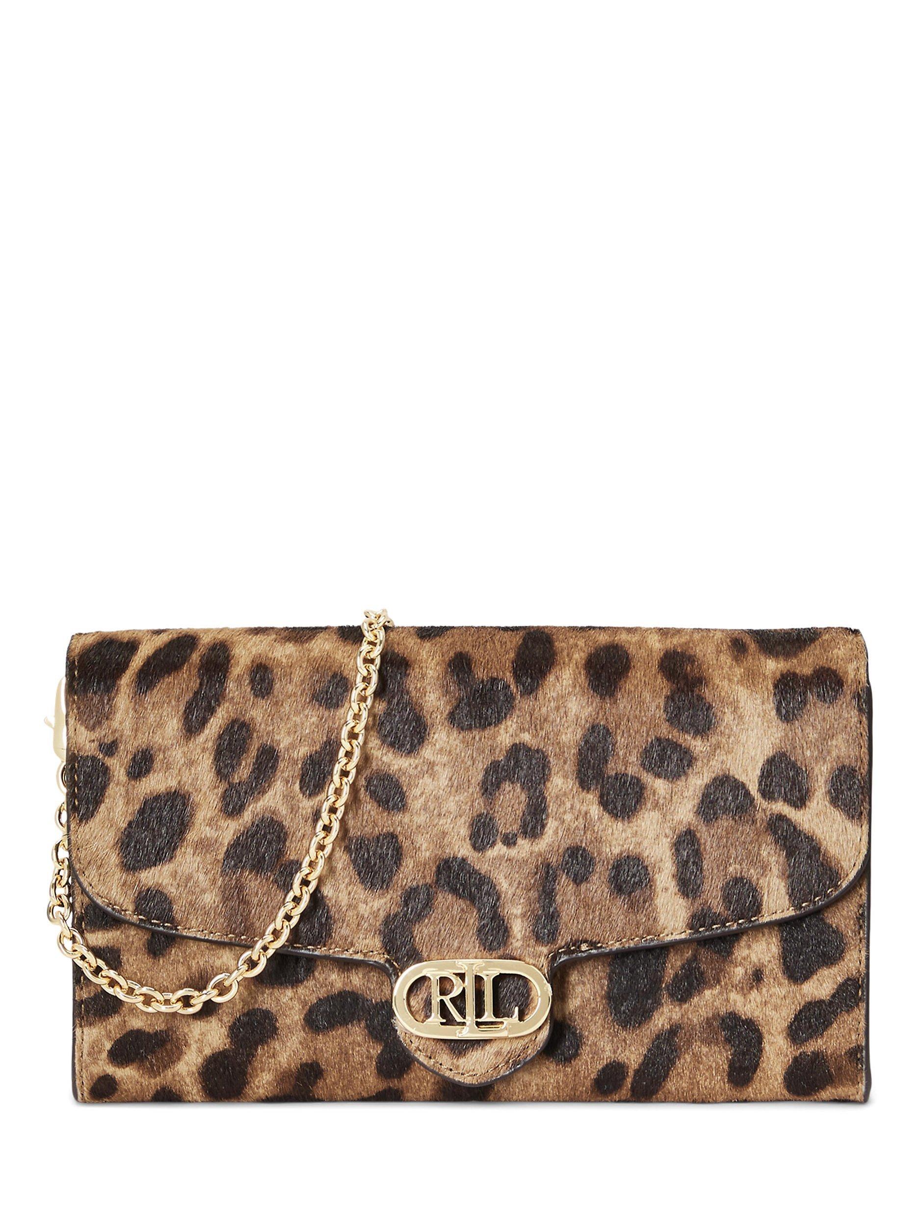 Lauren Ralph Lauren Adair Leopard Print Cross Body Bag Brown Multi