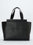 John Lewis ANYDAY Sia Triple Flap Tote Bag, Taupe