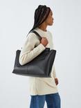 John Lewis ANYDAY Sia Triple Flap Tote Bag, Taupe