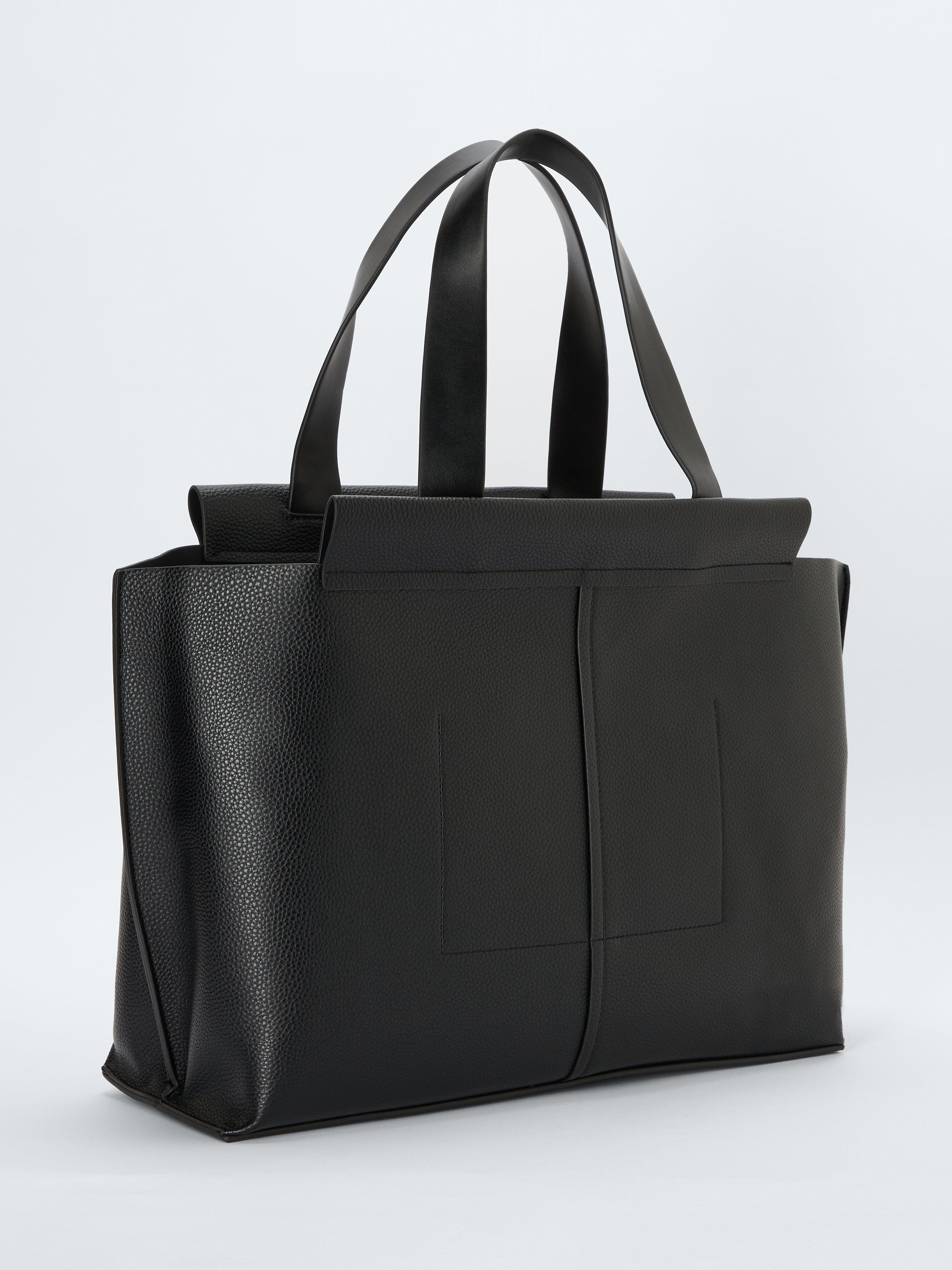 Product image 3 of 5, which shows John Lewis ANYDAY Sia Triple Flap Tote Bag, Black