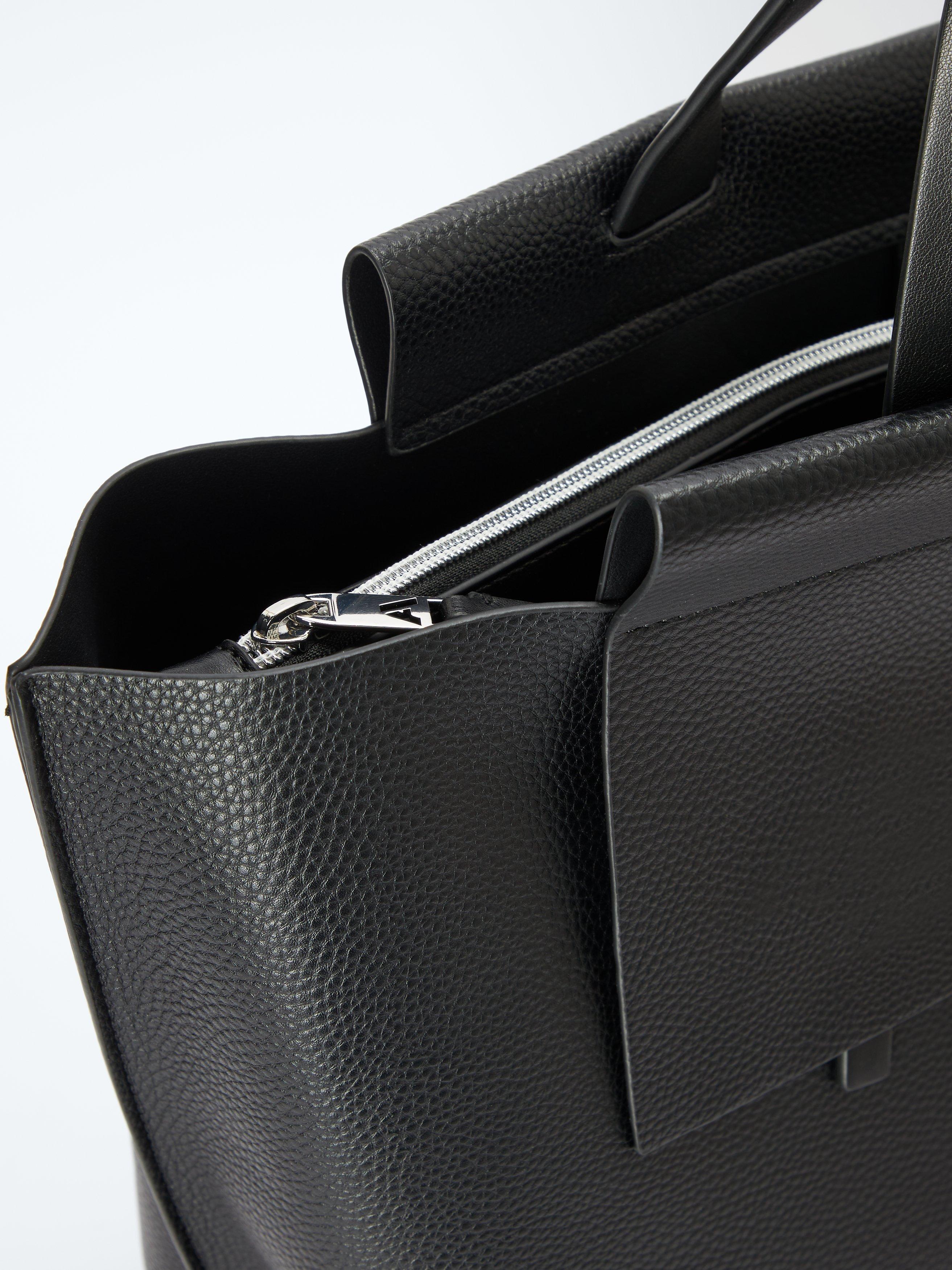 Product image 5 of 5, which shows John Lewis ANYDAY Sia Triple Flap Tote Bag, Black