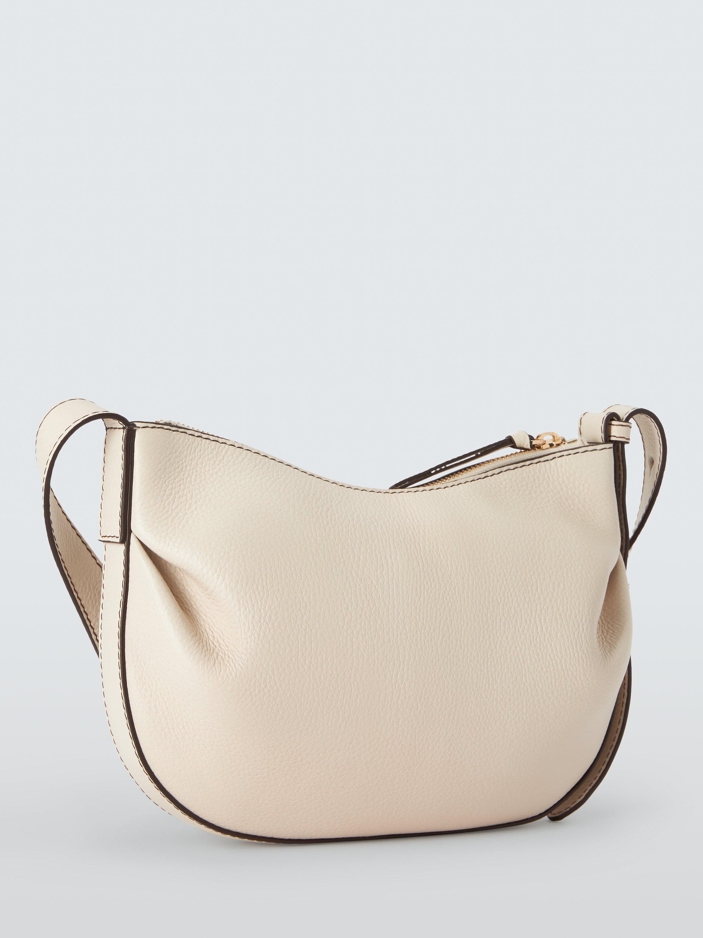 Product image 3 of 6, which shows John Lewis Gathered Leather Crossbody Bag, Jet Stream