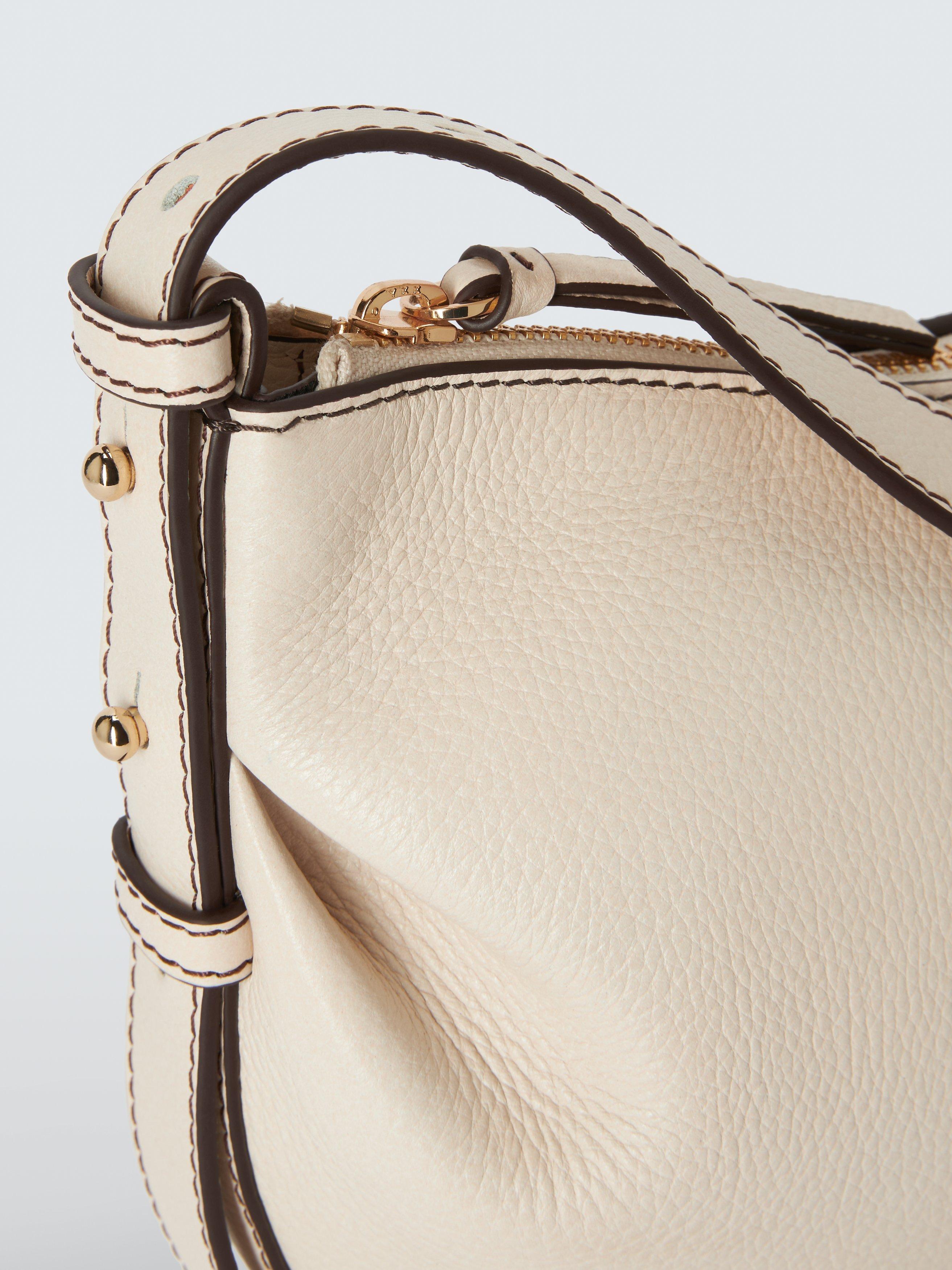 Product image 5 of 6, which shows John Lewis Gathered Leather Crossbody Bag, Jet Stream