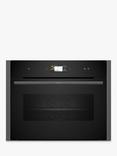 Neff N90 C24FS31G0B Built-in Compact Oven with Steam Function, Grey Graphite