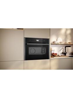 Neff N90 C24FS31G0B Built-in Compact Oven with Steam Function, Grey Graphite - view 2, Grey Graphite