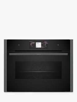 Neff N90 C24FT53G0B Built-in Compact Oven with Steam Function, Grey Graphite, Grey Graphite