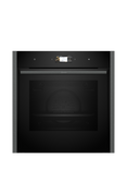 Neff N90 Slide and Hide B64CS71G0B  Built In Self Cleaning Electric Single Oven, Grey Graphite