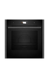 Neff N90 Slide and Hide B64CS71G0B  Built In Self Cleaning Electric Single Oven, Grey Graphite