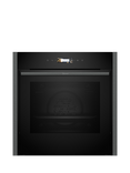 Neff N70 Slide and Hide B54CR71G0B Built In Self Cleaning Electric Single Oven, Grey Graphite