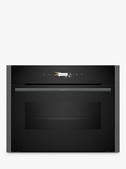 Neff N70 Built In Electric Compact Oven with Microwave, C24MR21N0B, C24MR21G0B, Grey Graphite