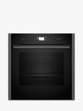 Neff N90 B64FS31G0B Slide & Hide Built In Electric Single Oven, Grey Graphite