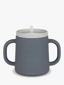 TUM TUM Silicone 3 Way Sippy Cup,180ml, Grey