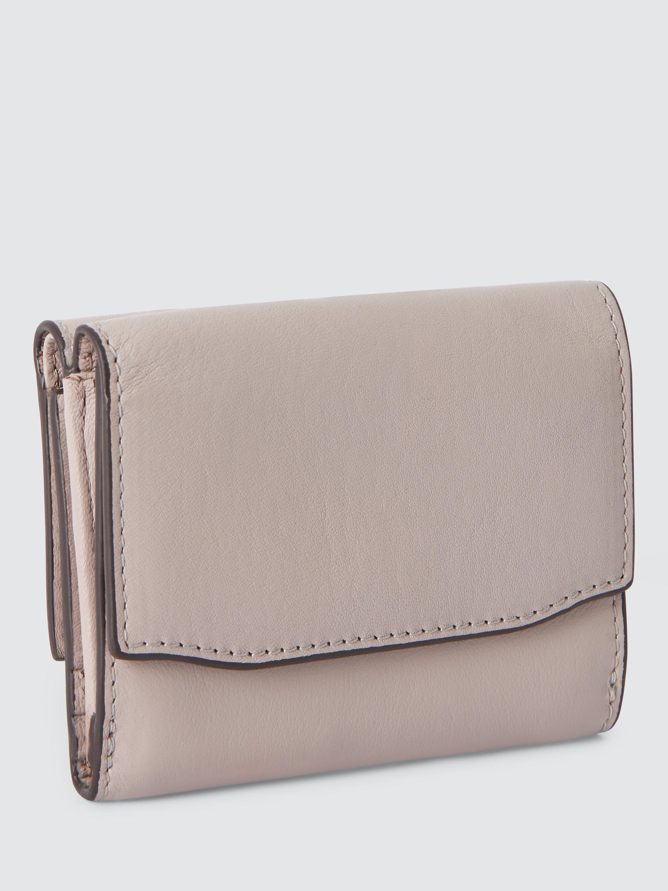 Product image 2 of 4, which shows John Lewis Trifold Leather Purse, Porpoise