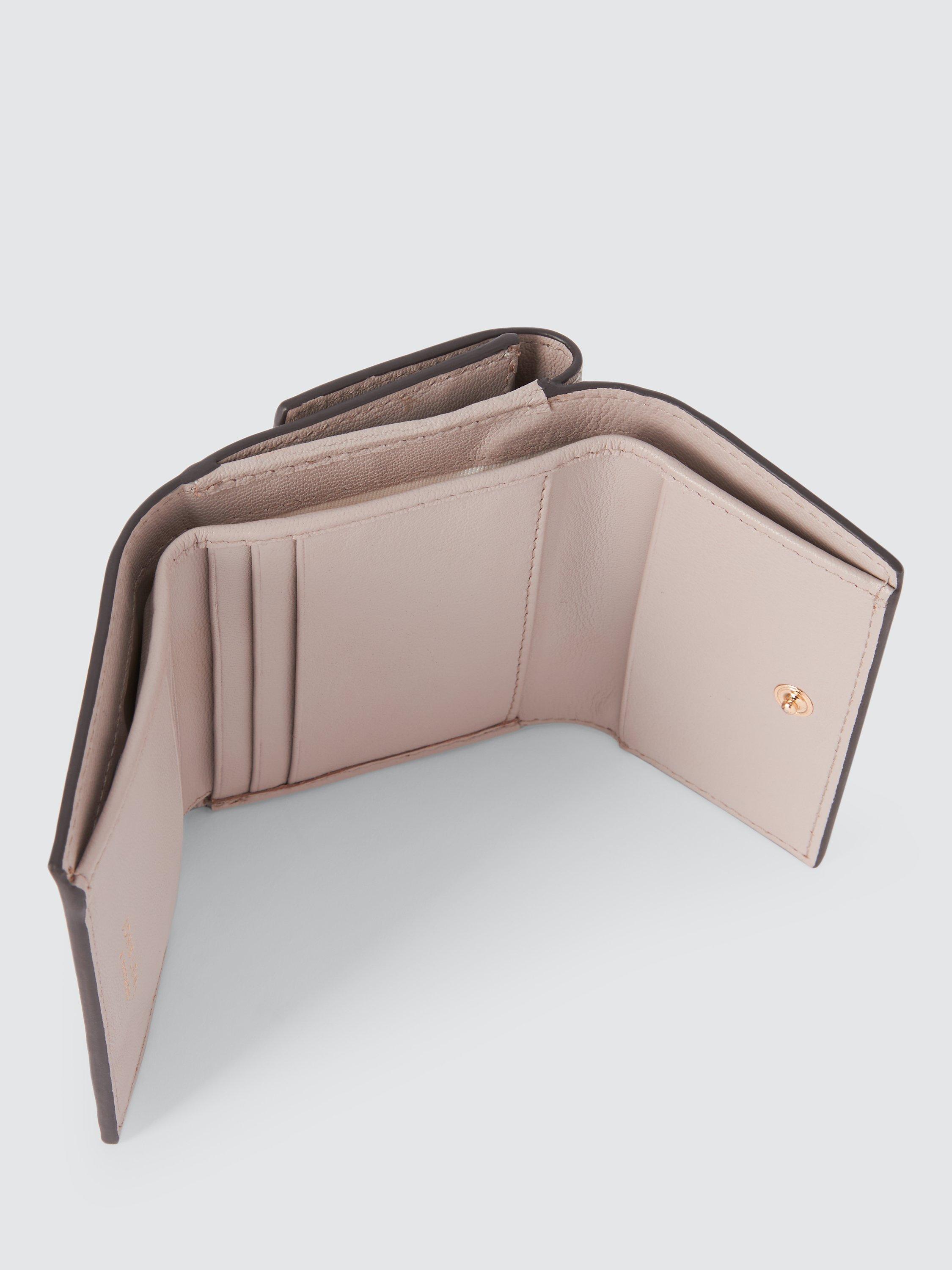 Product image 3 of 4, which shows John Lewis Trifold Leather Purse, Porpoise
