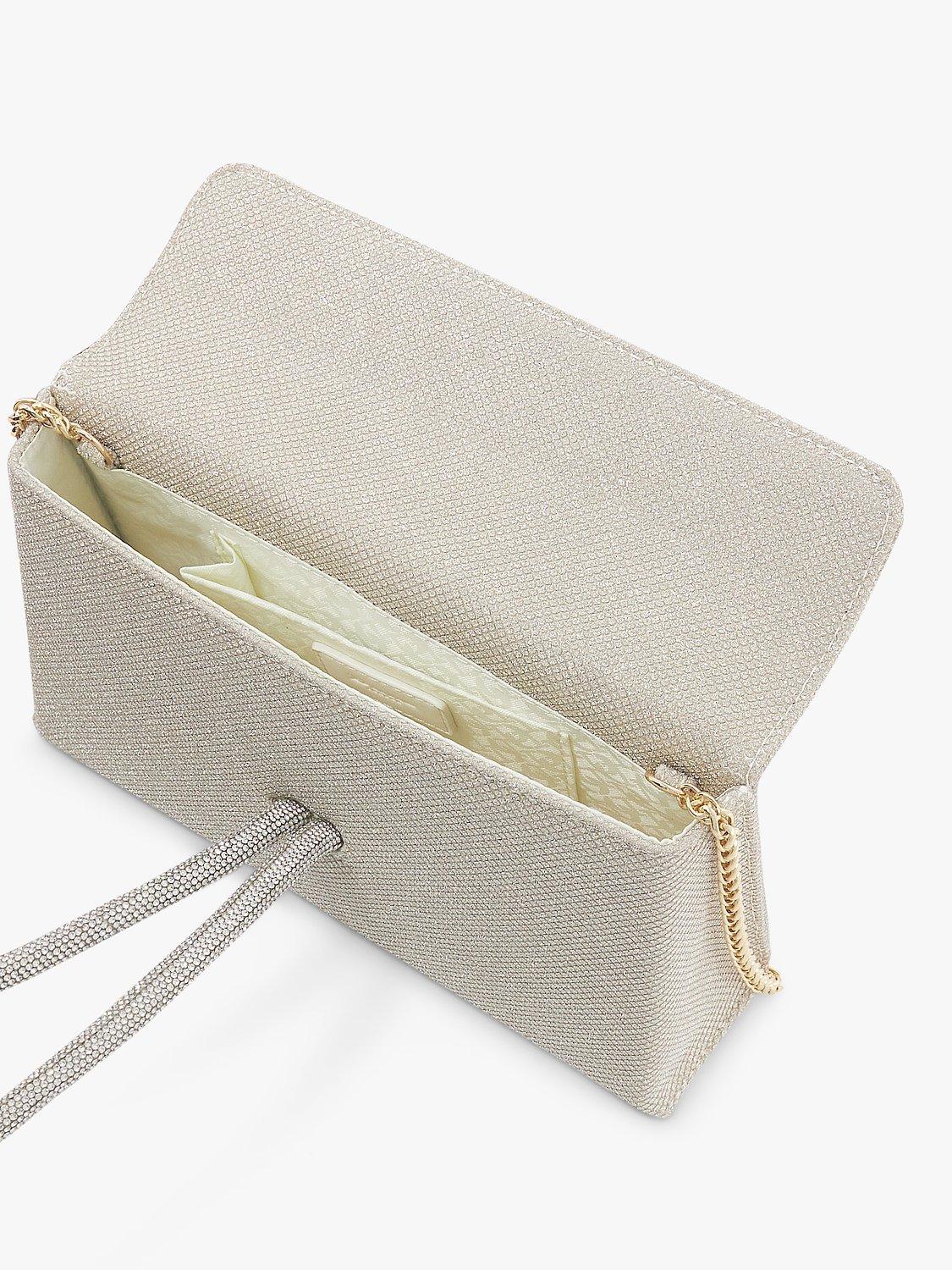 Product image 4 of 4, which shows Dune Brynie Diamante Handle Grab Bag, Gold