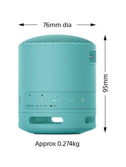 Sony SRS-XB100 Extra Bass Waterproof Bluetooth Portable Speaker - view 2, Blue