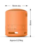 Sony SRS-XB100 Extra Bass Waterproof Bluetooth Portable Speaker, Orange