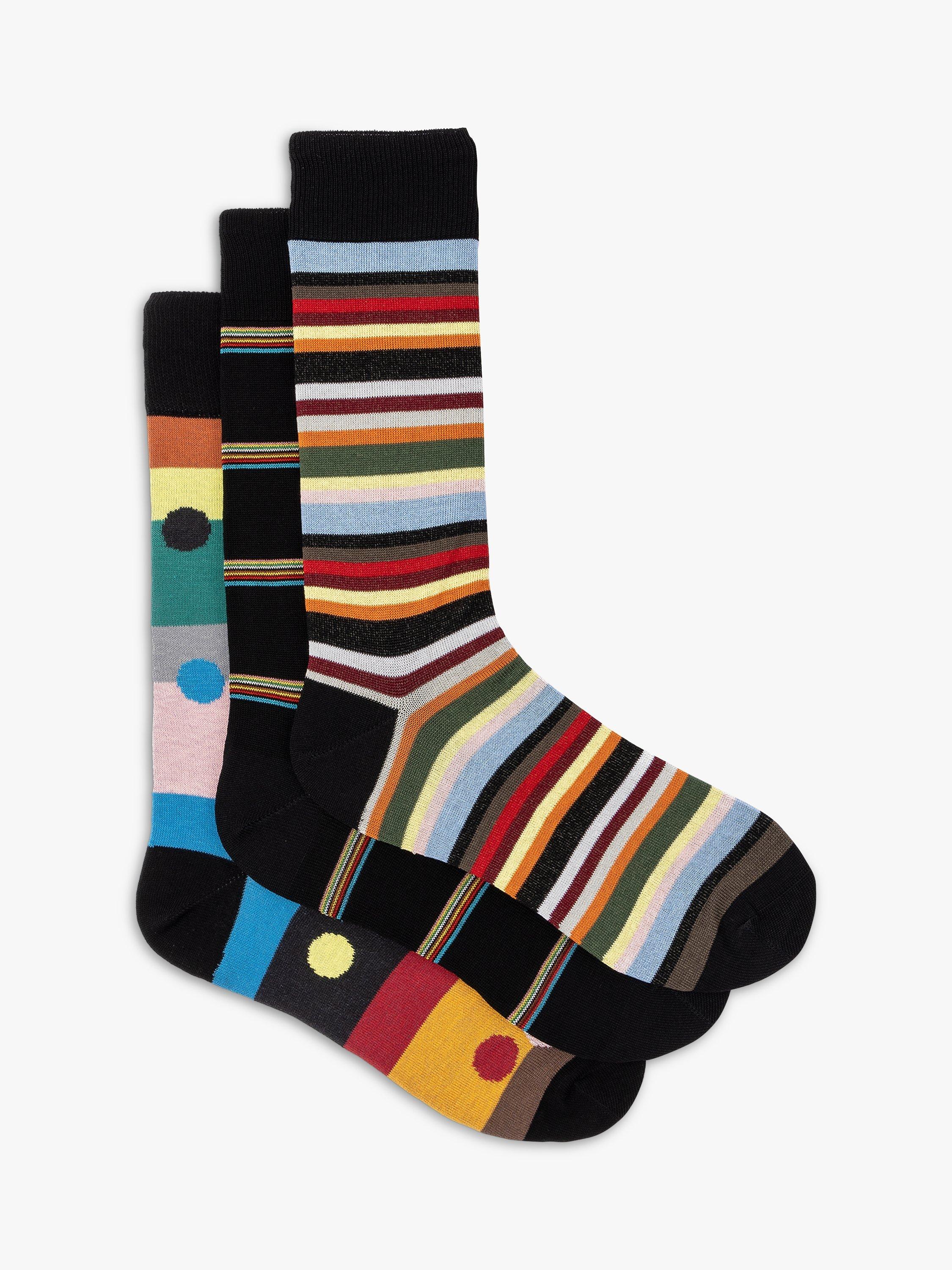 Paul Smith Signature Stripe & Spot Socks, Pack of 3, Multi