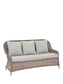 John Lewis Rye Woven 3-Seater Garden Sofa, Natural, Natural