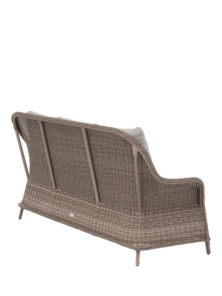 John Lewis Rye Woven Rattan 3-Seater Garden Sofa, Natural - view 2, Natural