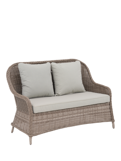 John Lewis Rye Woven 2-Seater Garden Sofa, Natural, Natural