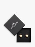 Coach Enamel and Crystal Heart Drop Earrings