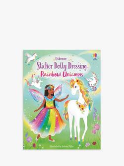 Usborne - Sticker Dolly Dresser 'Rainbow Unicorns' Kids' Book, Multi